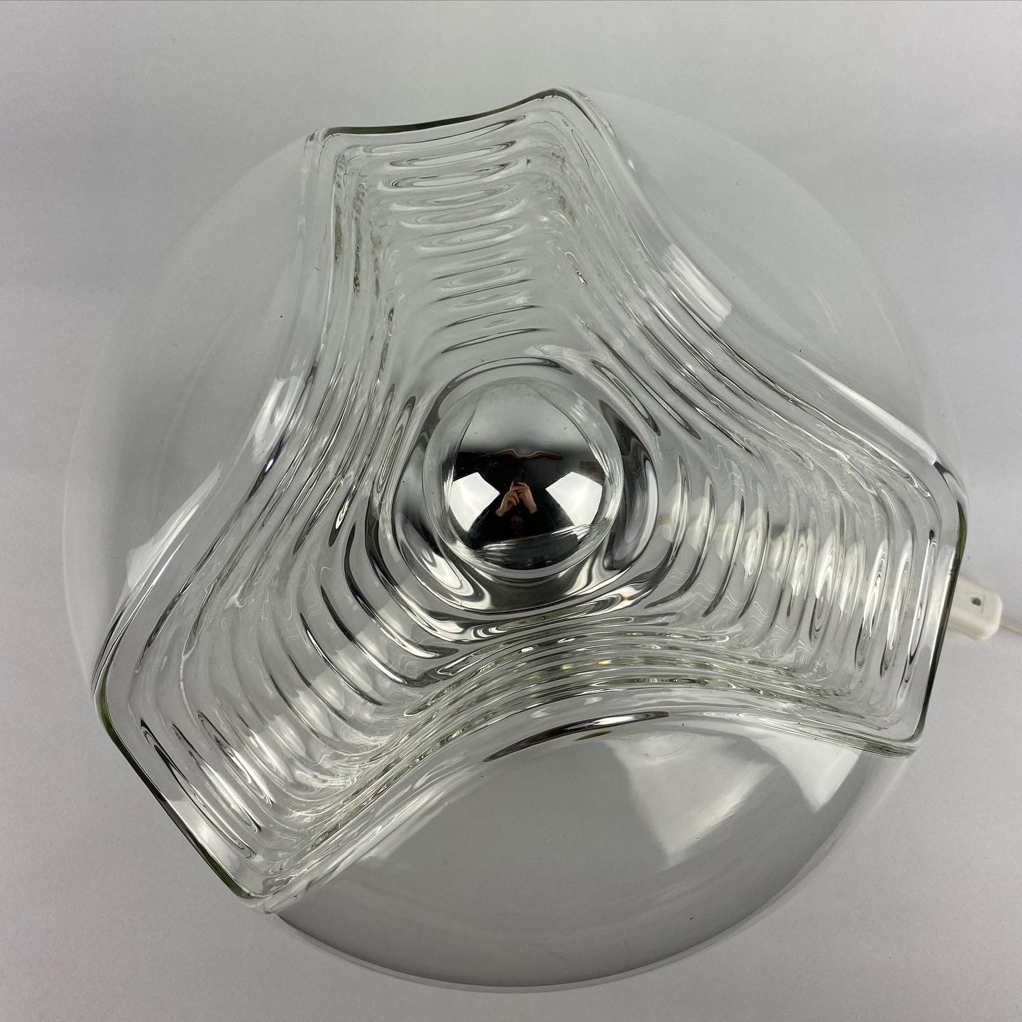 Large glass table lamp Futura by Peill and Putzler XL 1960
