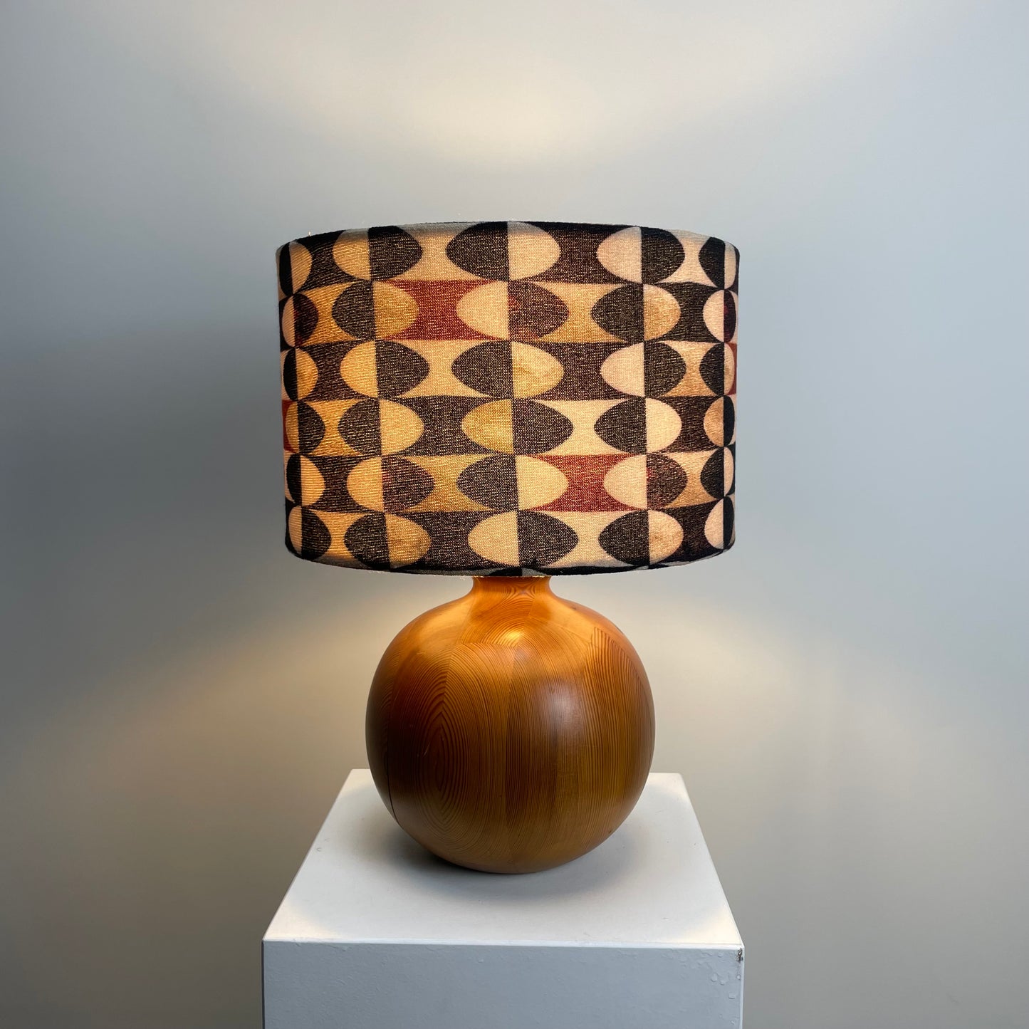 Danish teak wooden table lamp 1960