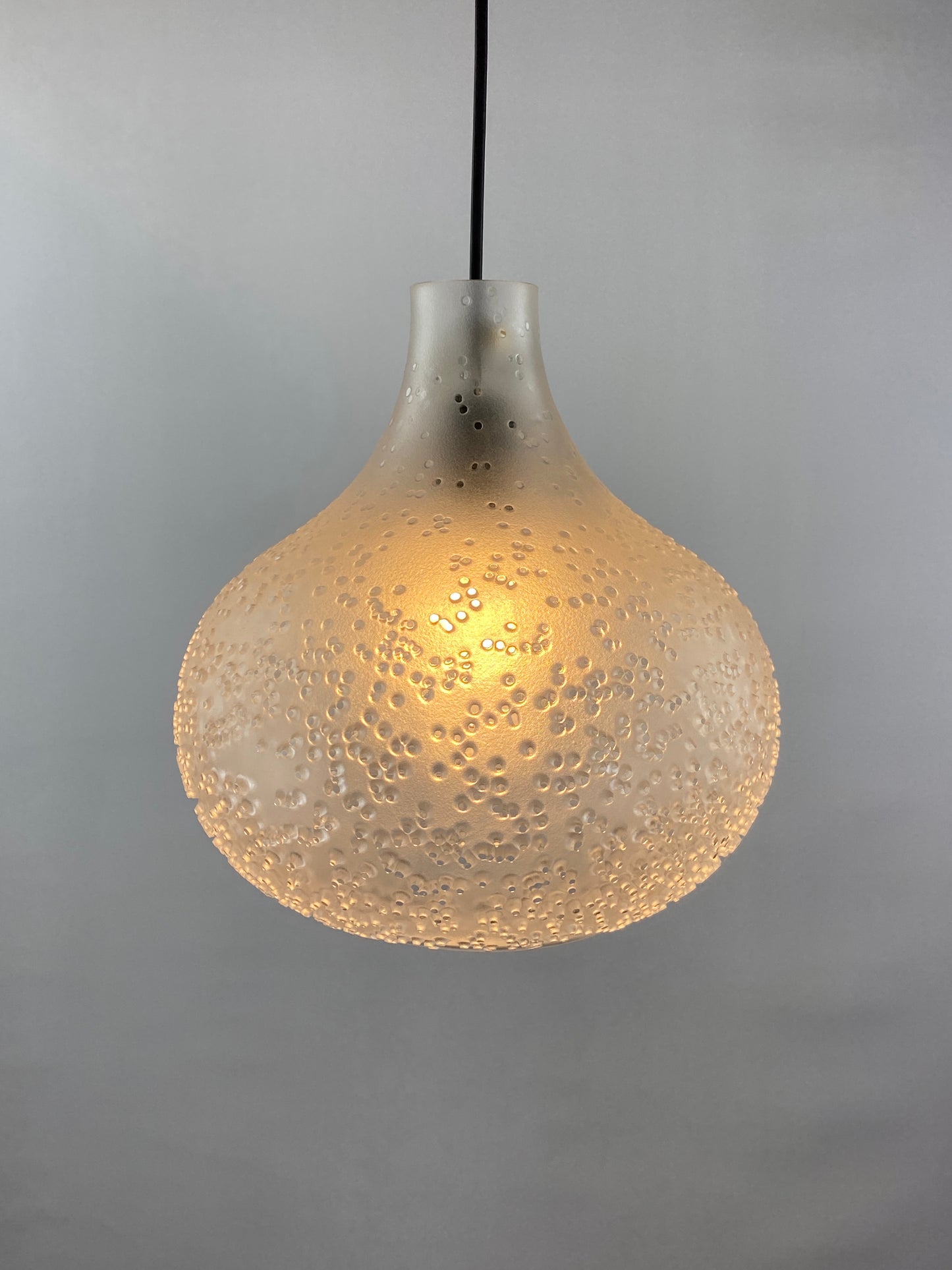 Droplet shaped large pendant light 'Patmos' by Horst Tüselmann for Peill & Putzler