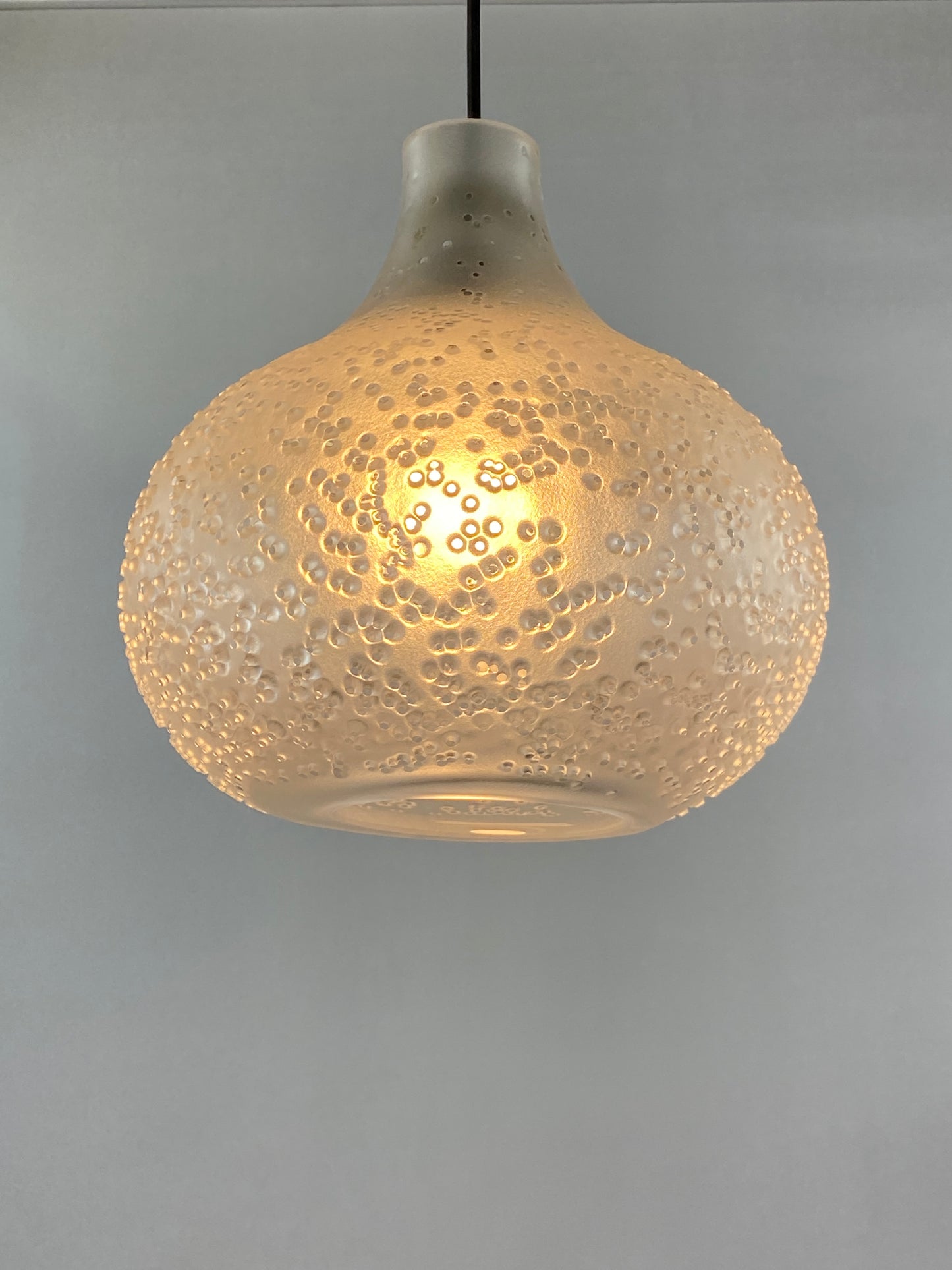 Droplet shaped large pendant light 'Patmos' by Horst Tüselmann for Peill & Putzler