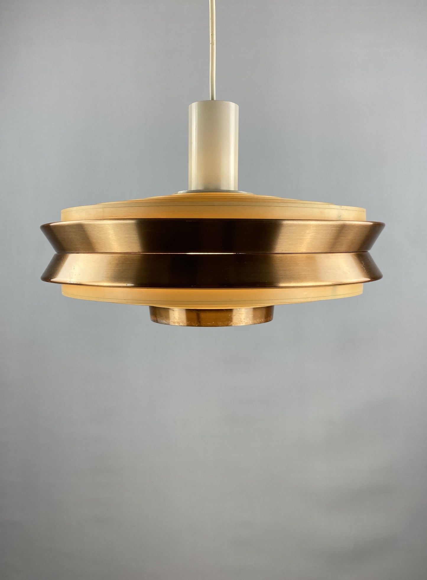 German UFO pendant light made by VEB Metalldrücker Halle from DDR