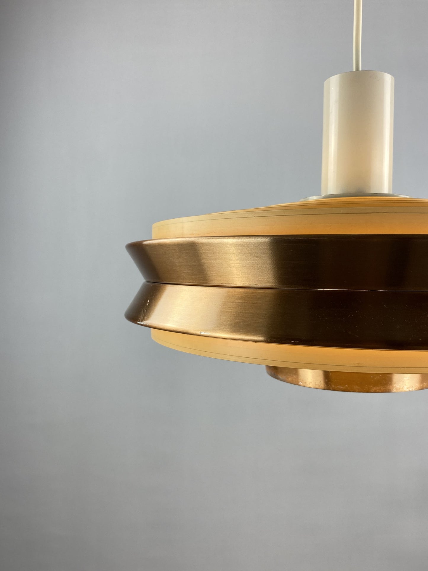 German UFO pendant light made by VEB Metalldrücker Halle from DDR