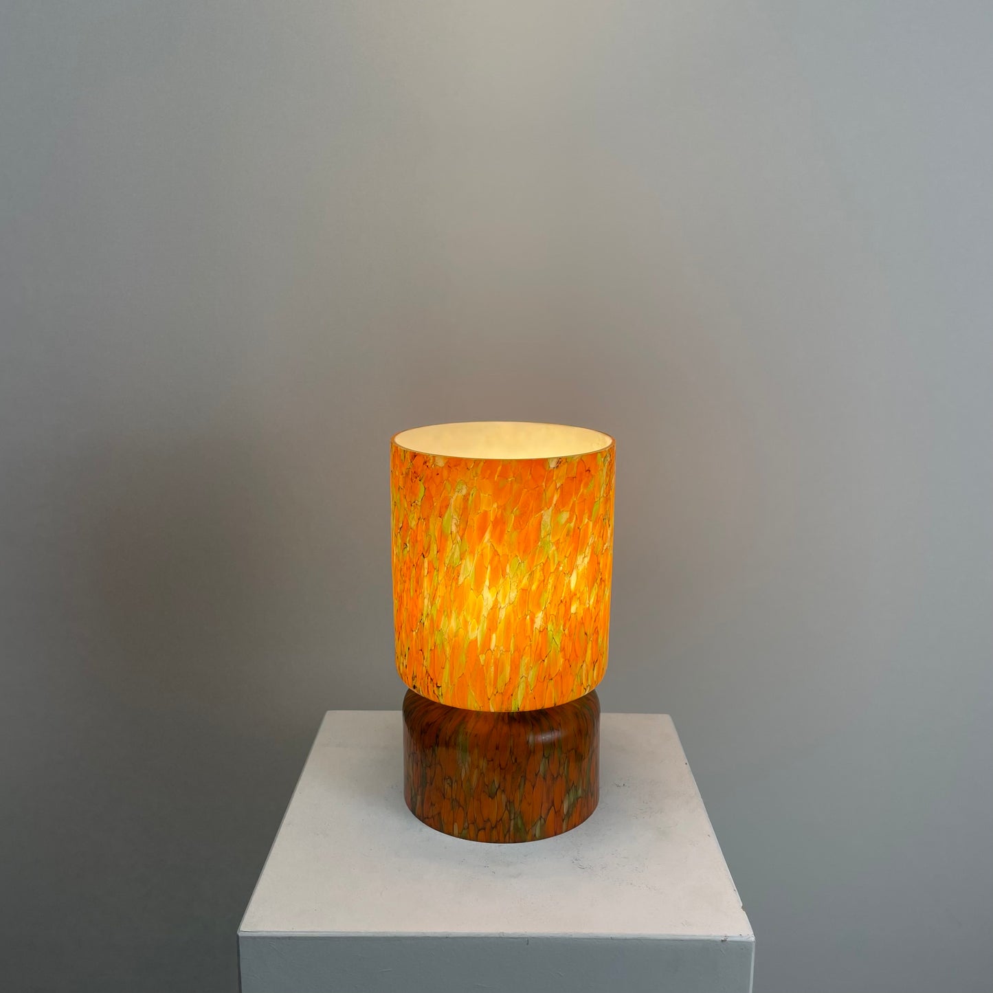 Rare mosaic style glass Peill and Putzler TA53 table lamp 1970