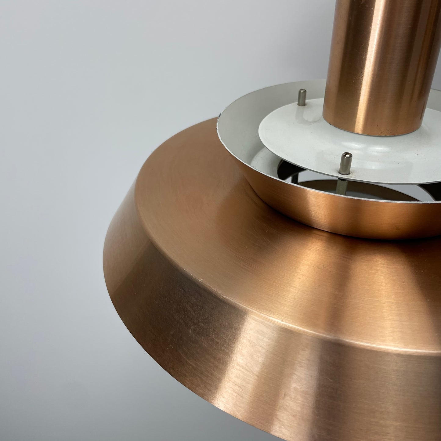 Pair of UFO pendant lights made by VEB Metalldrücker Halle Germany 1970