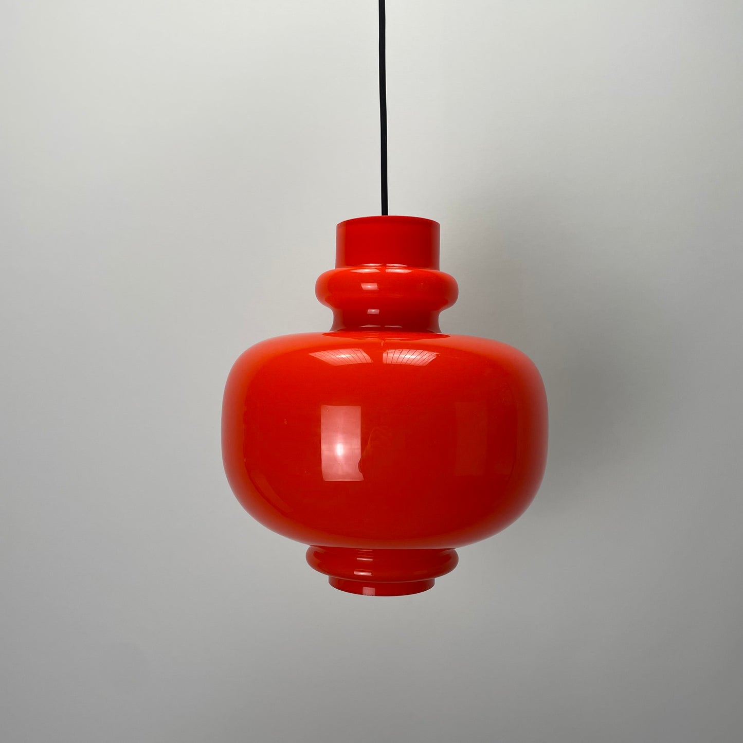 Glass 'Oplight 75' pendant light by Hans-Agne Jakobsson 1960