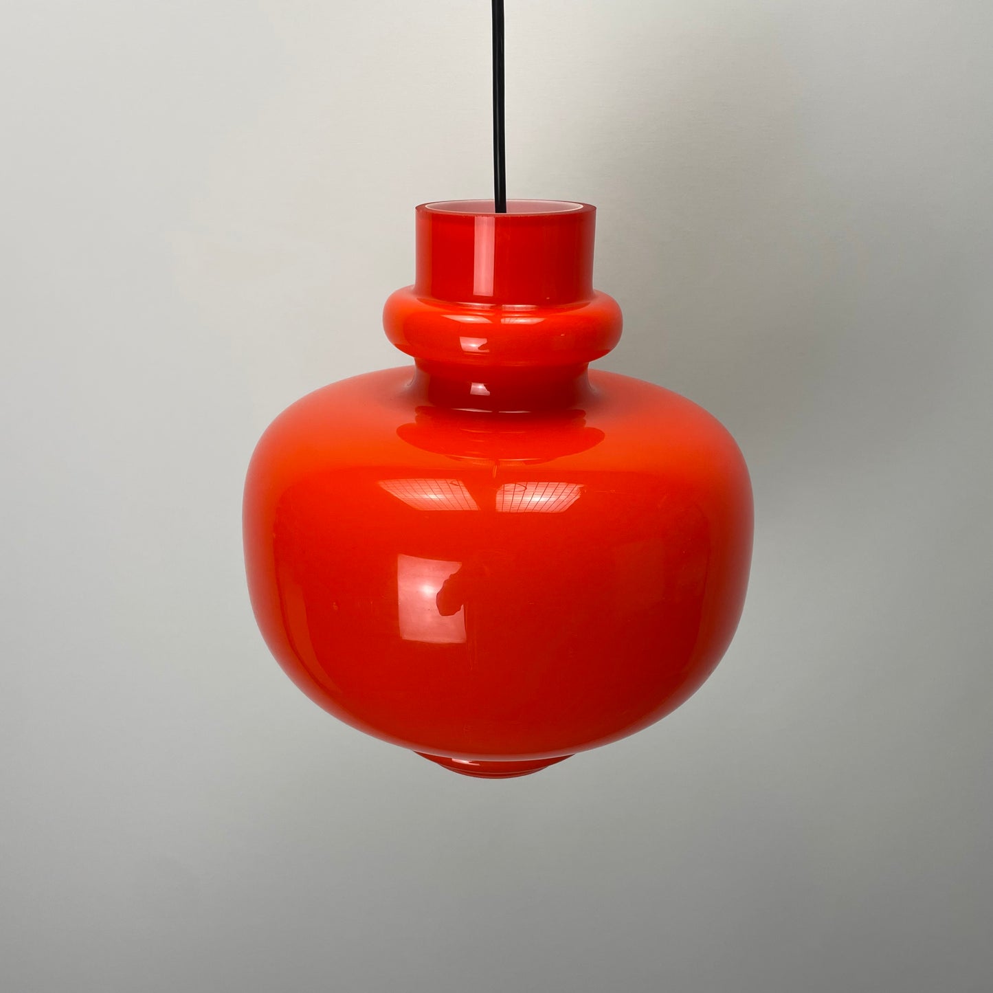 Glass 'Oplight 75' pendant light by Hans-Agne Jakobsson 1960