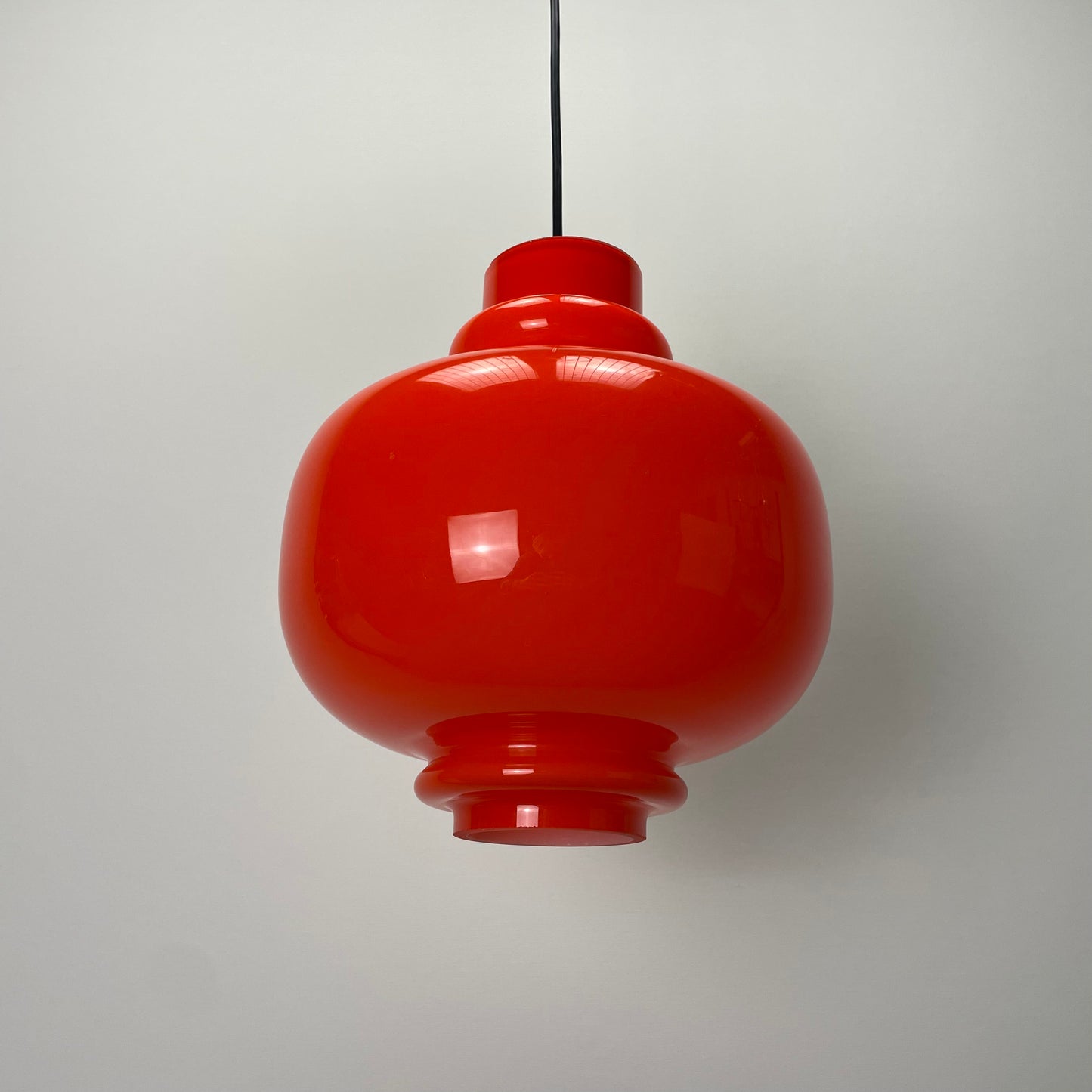 Glass 'Oplight 75' pendant light by Hans-Agne Jakobsson 1960