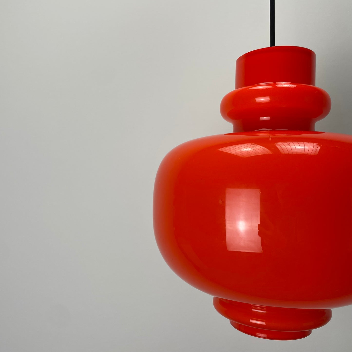 Glass 'Oplight 75' pendant light by Hans-Agne Jakobsson 1960