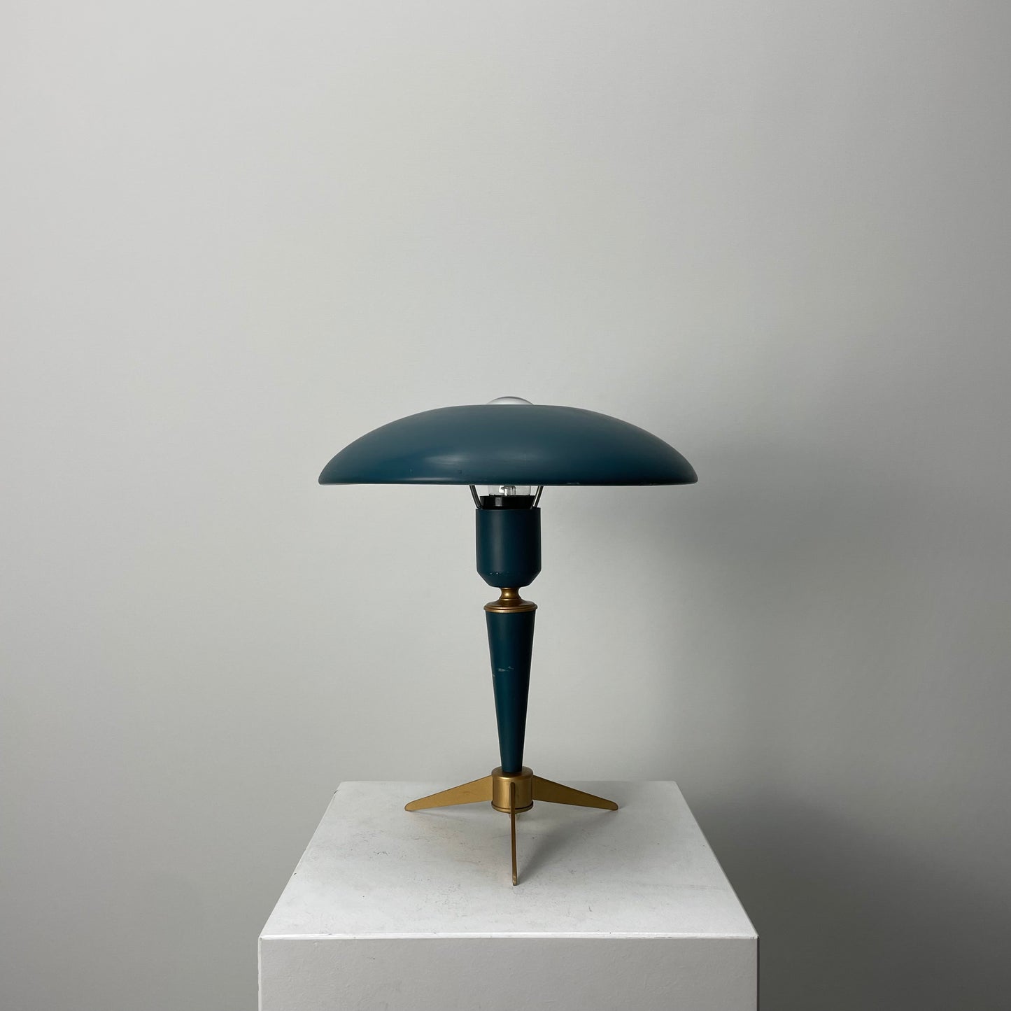Green Bijou table lamp by Louis Kalff for Philips 1950