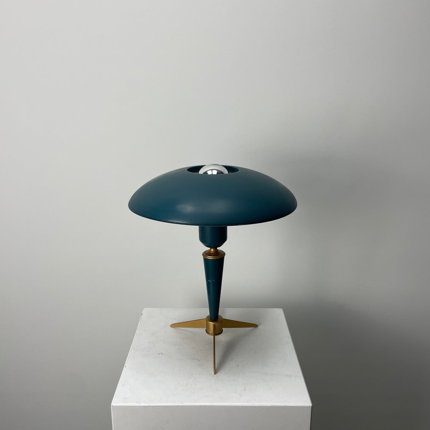 Green Bijou table lamp by Louis Kalff for Philips 1950