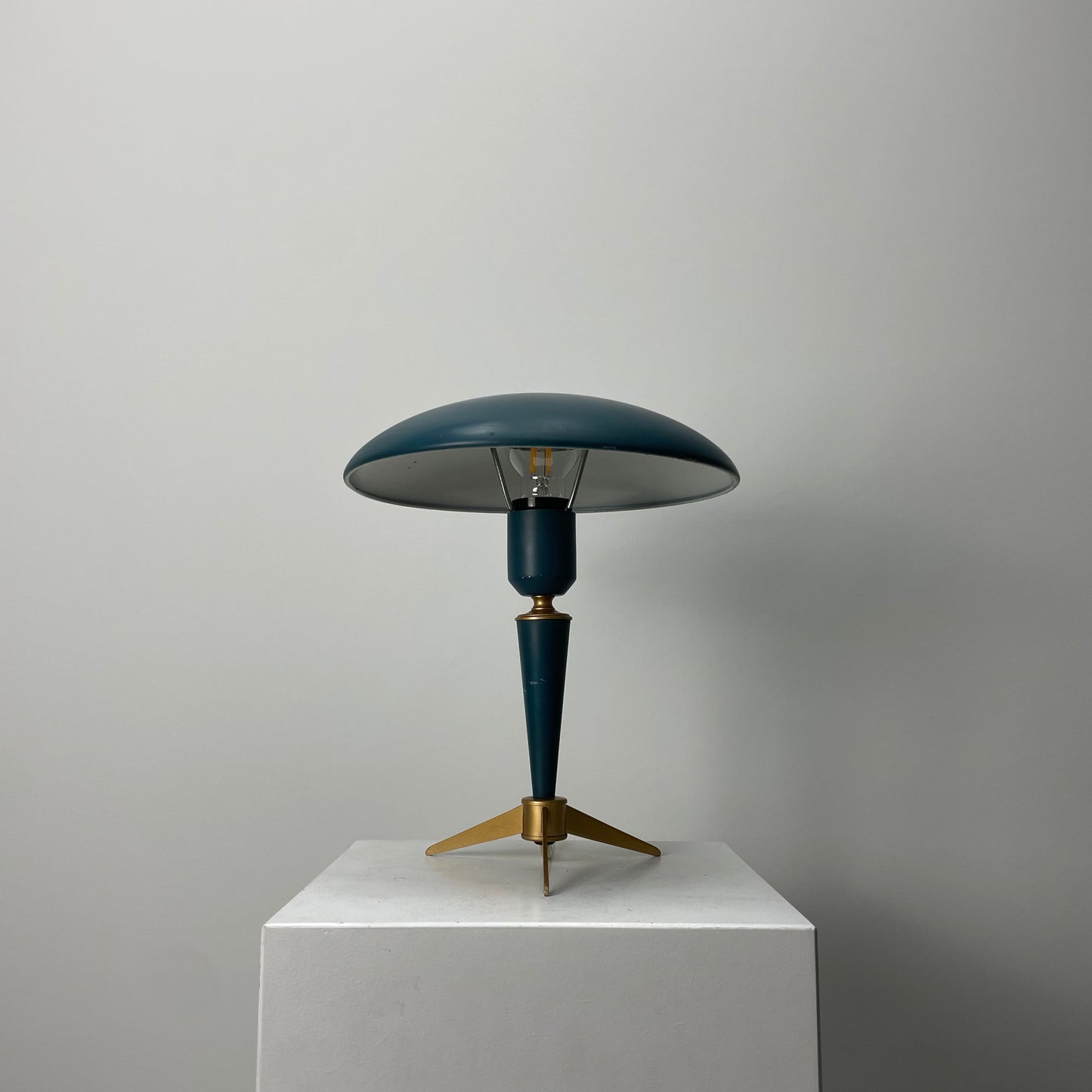 Green Bijou table lamp by Louis Kalff for Philips 1950