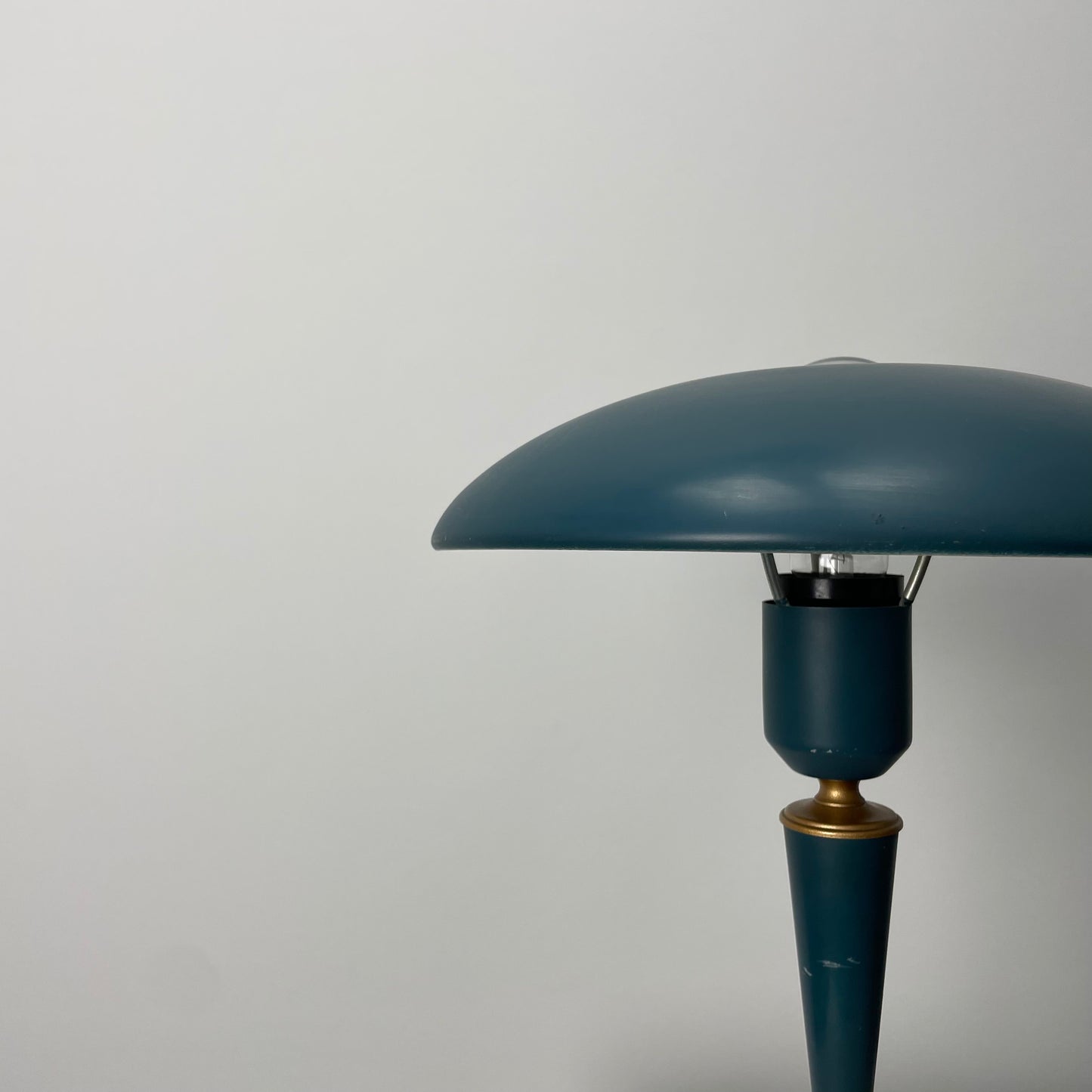 Green Bijou table lamp by Louis Kalff for Philips 1950