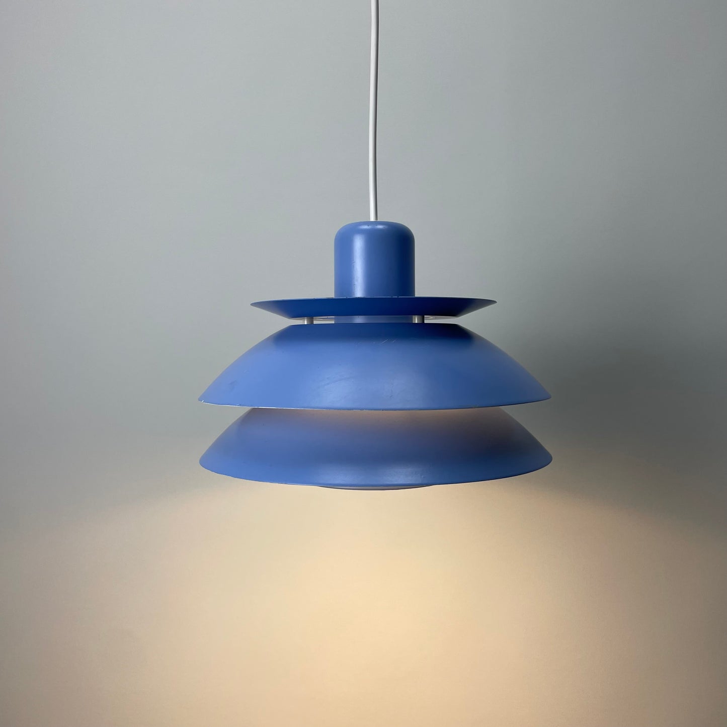 Purple metal pendant light by HORN Lighting, Denmark 1970
