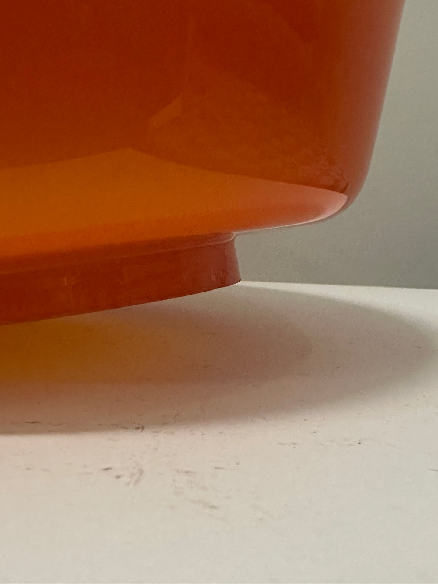 Orange glass table lamp by Glasfabriek De Rupel N.V. for Massive 1960