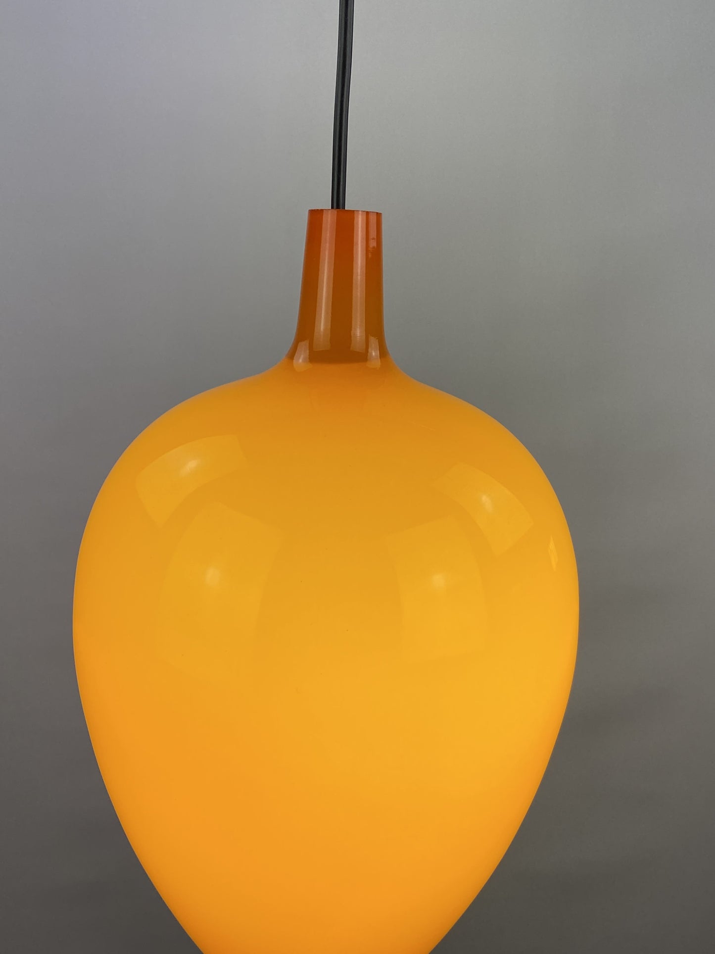 Orange murano glass Pendant light Pompei by Jo Hammerborg for Fog and Morup 1960