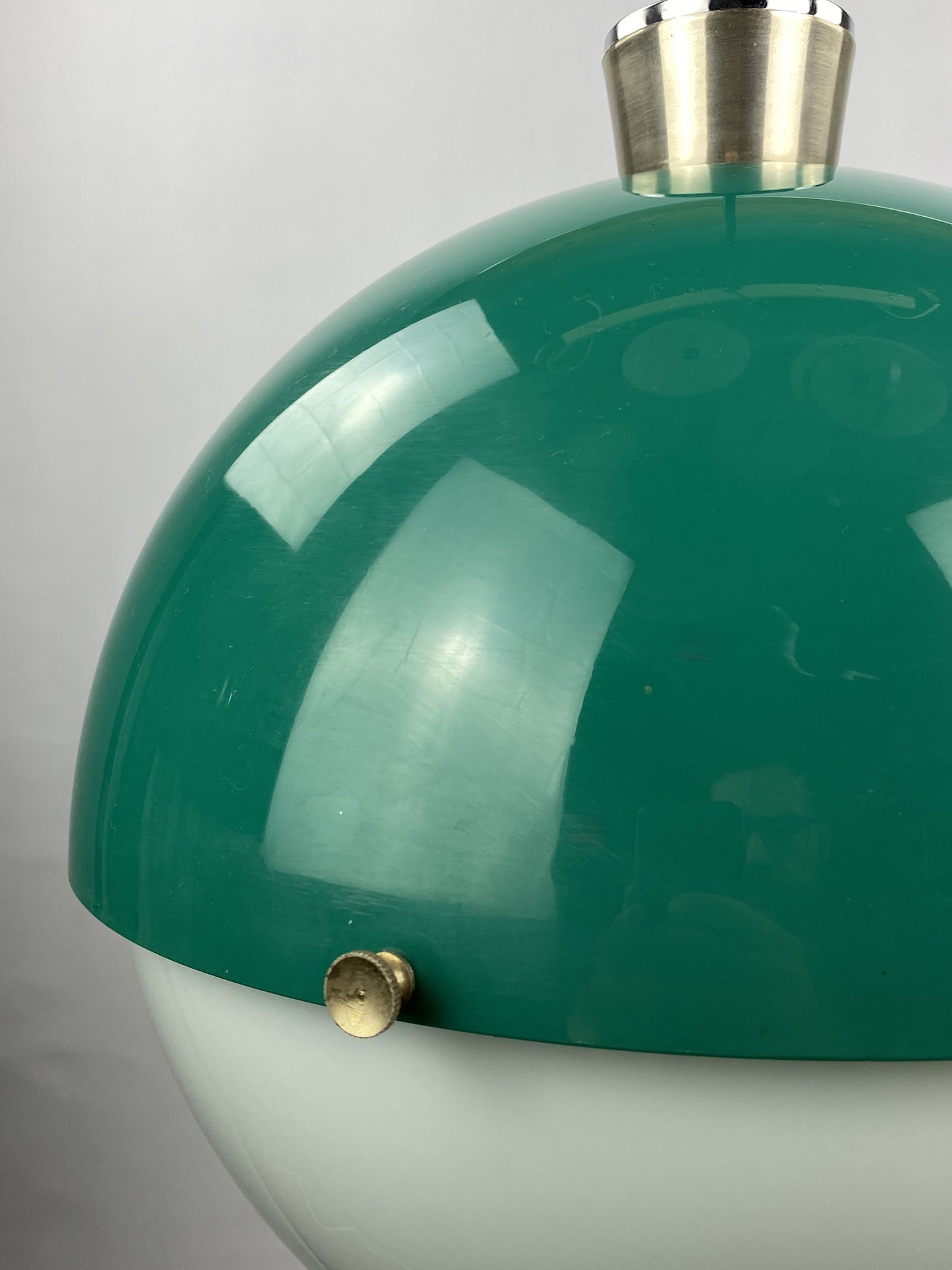 Italian space age plexiglass sphere pendant light by from 1960