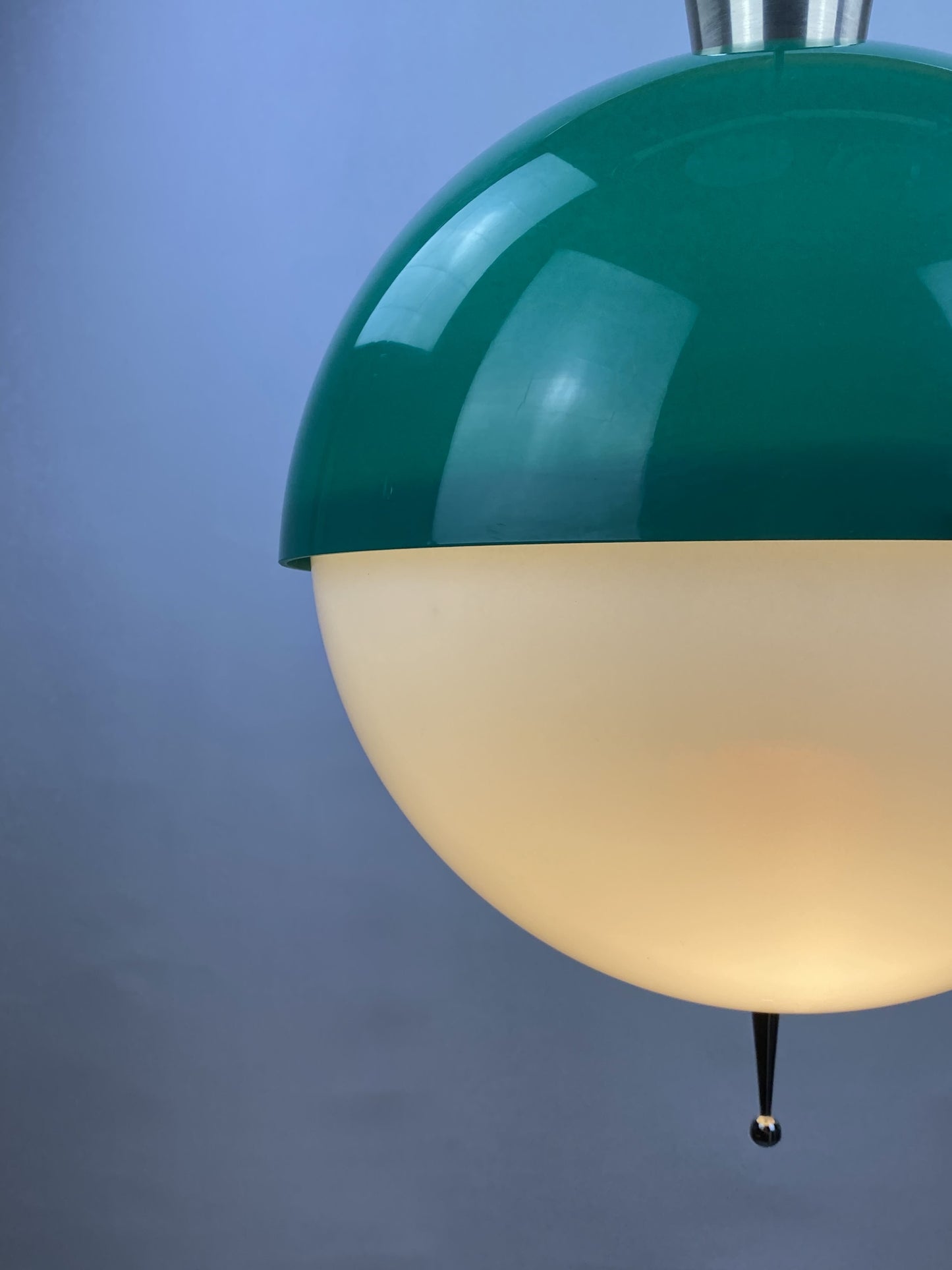 Italian space age plexiglass sphere pendant light by from 1960