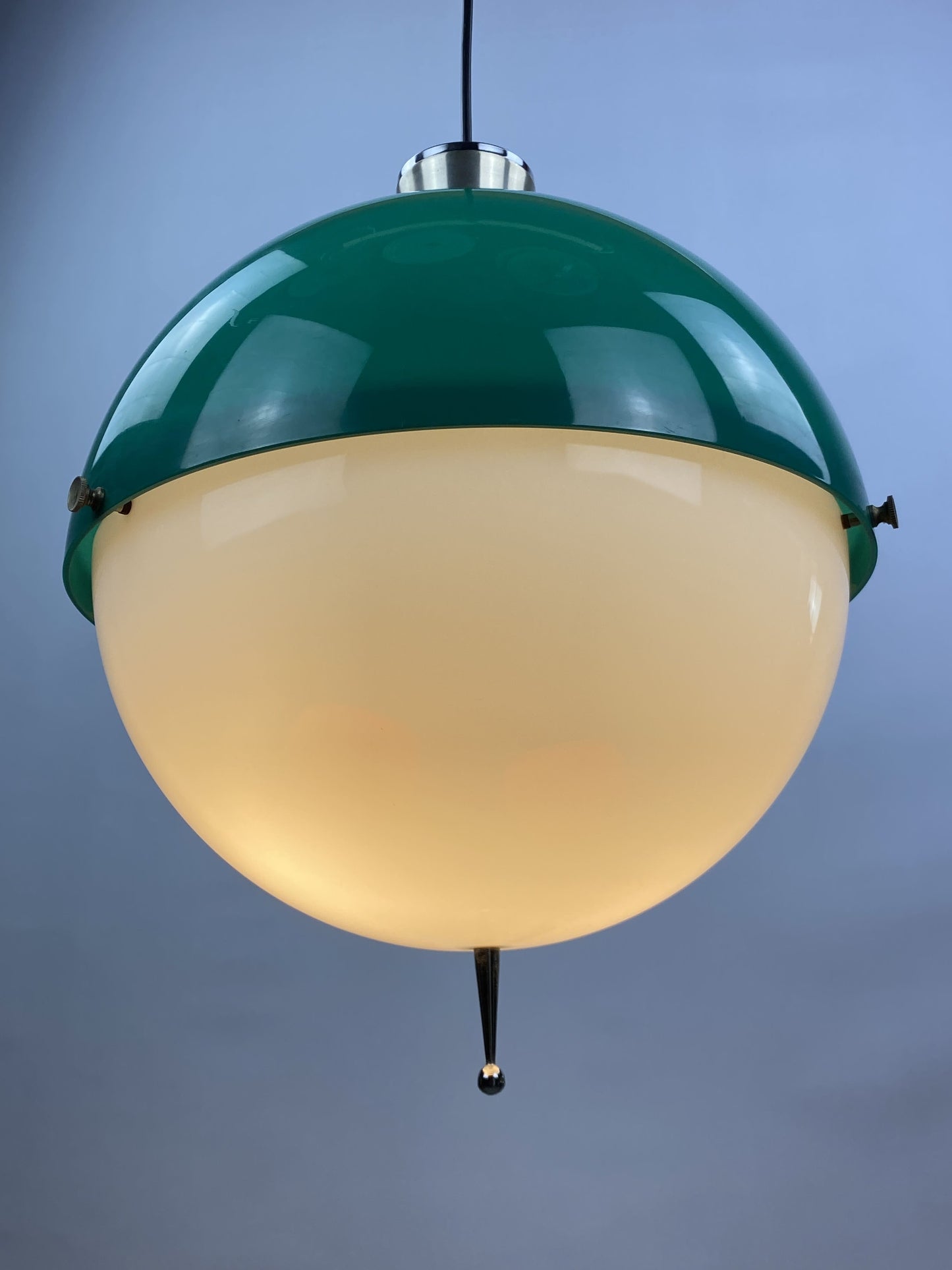 Italian space age plexiglass sphere pendant light by from 1960