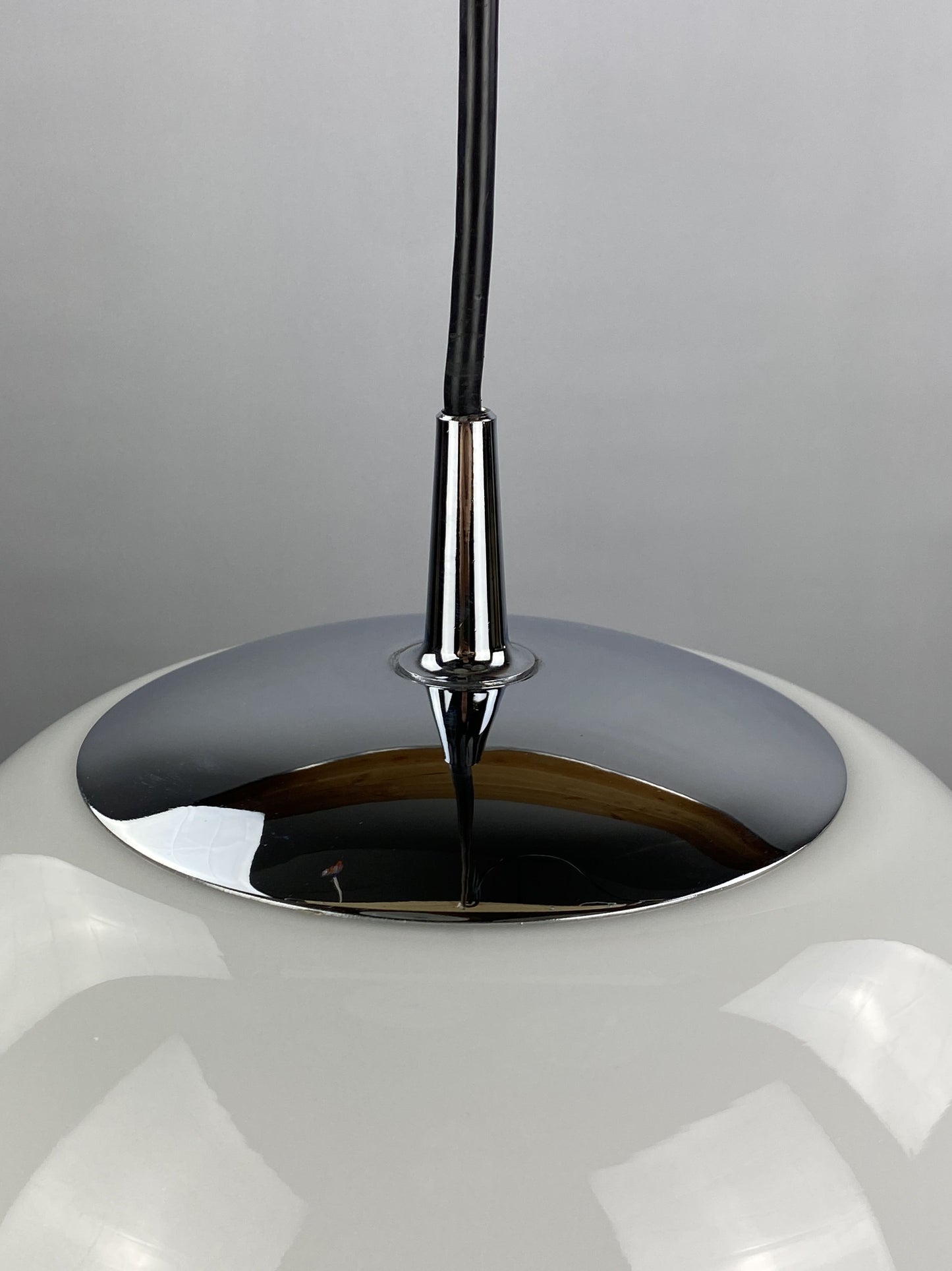 White FUTURA glass pendant light by Peill and Putzler 1970