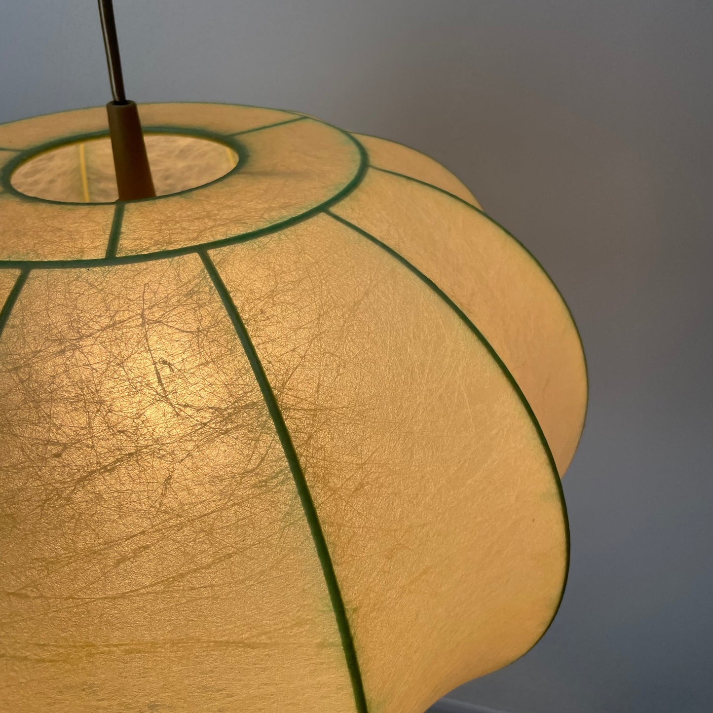 Large cocoon pendant lamp by Gimba Leuchten 1960