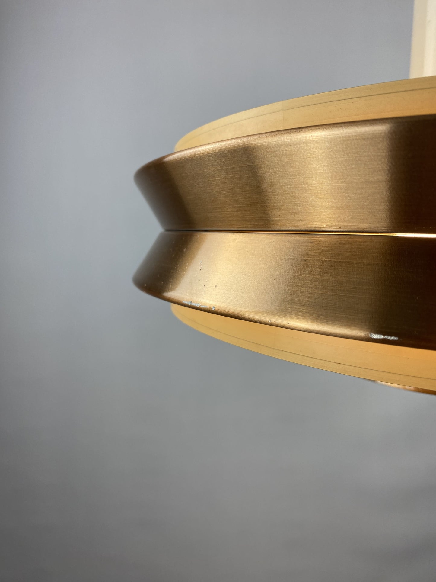 German UFO pendant light made by VEB Metalldrücker Halle from DDR