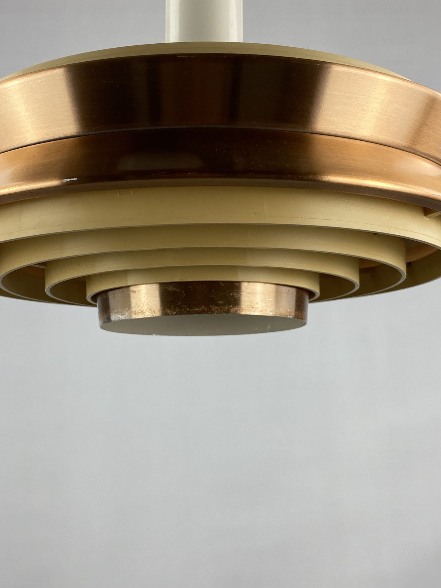 German UFO pendant light made by VEB Metalldrücker Halle from DDR