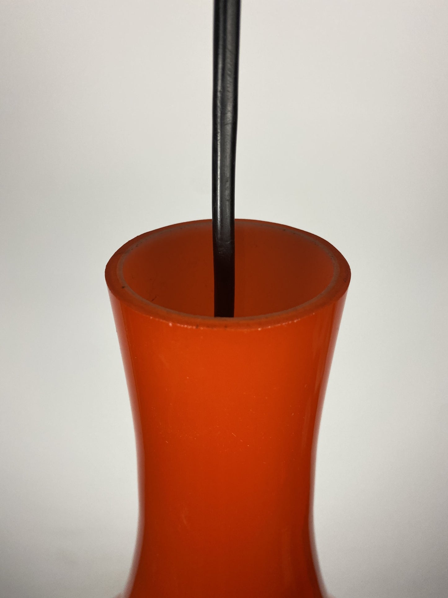 Orange glass trumpet pendant light 'Tokyo' by Wilhelm Braun-Feldweg for Peill & Putzler 1960