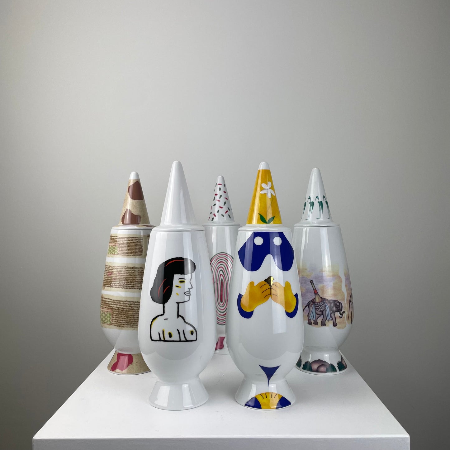 Alessi Tendentse Vase by Cyprien Tokoudagba for Alessandro Mendini 100% Make-up series - No. 84