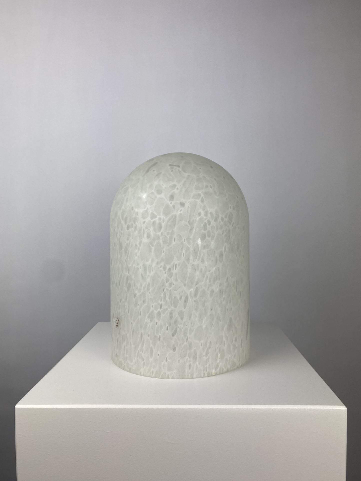 White crystal glass Peill and Putzler Dome table lamp 1970