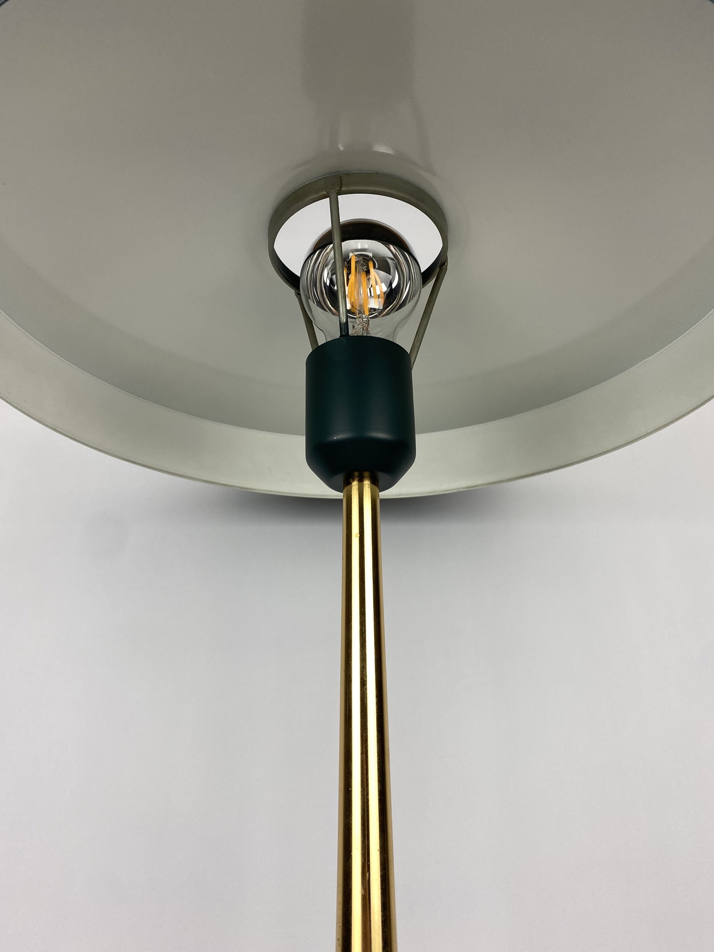 Dark green and gold table lamp Timor 69 by Louis Kalff for Philips