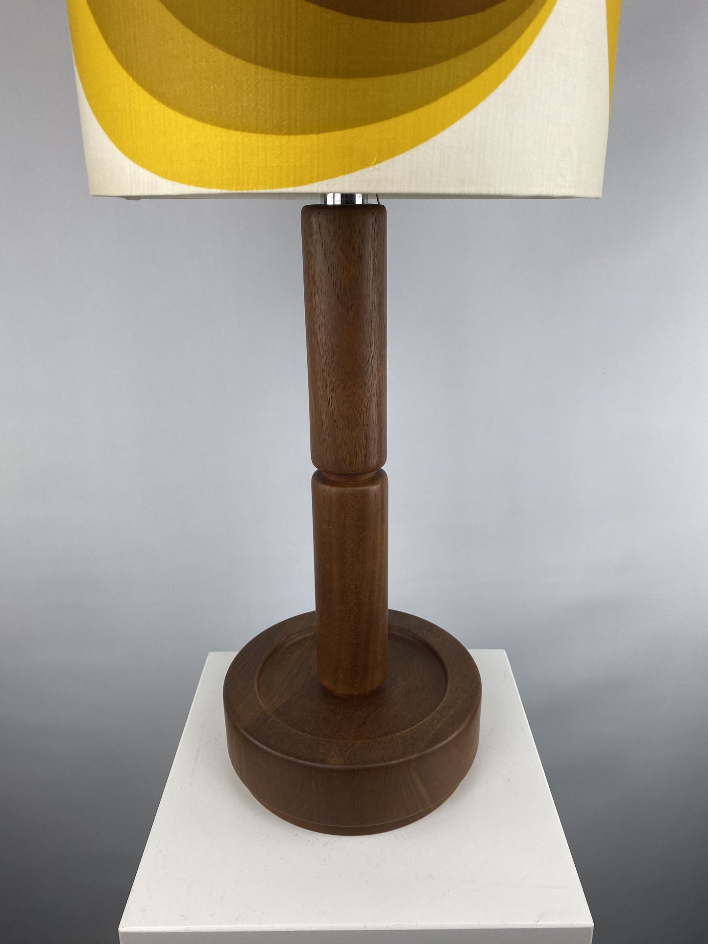 Danish teak wooden table lamp by Dyrlund from the 1960's