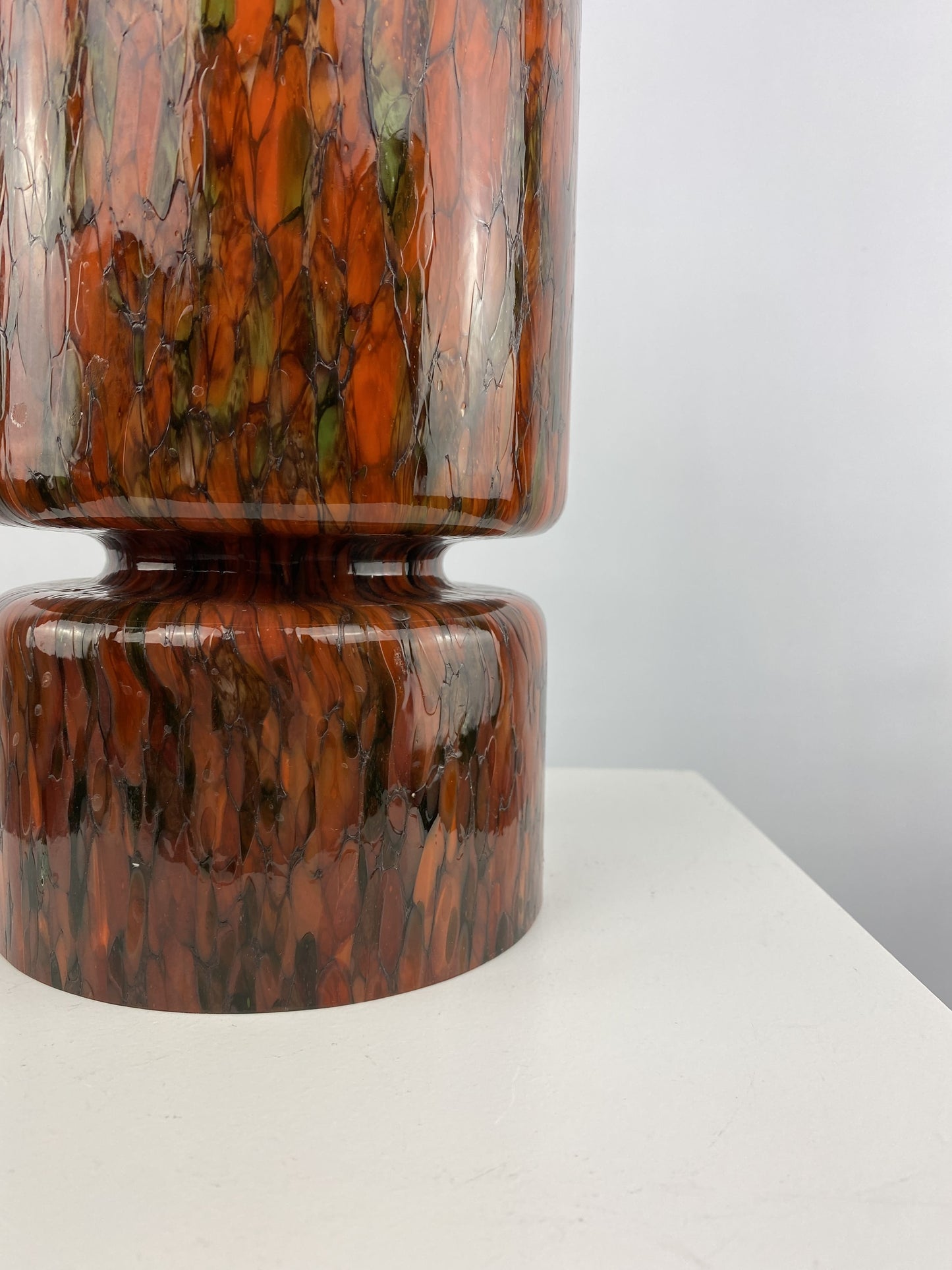 Rare mosaic style glass Peill and Putzler table lamp 1970