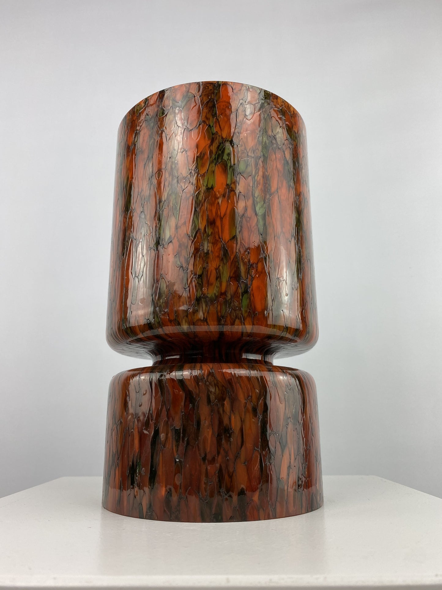 Rare mosaic style glass Peill and Putzler table lamp 1970