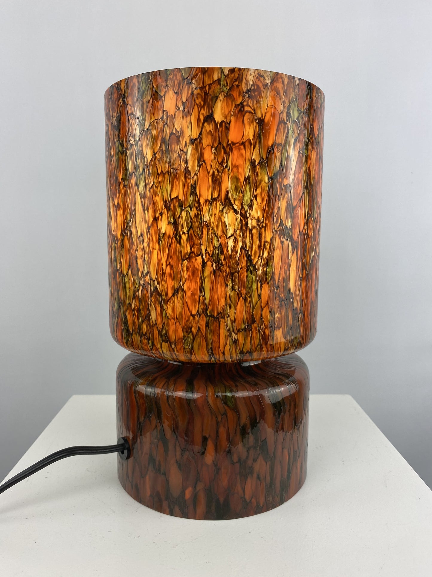 Rare mosaic style glass Peill and Putzler table lamp 1970