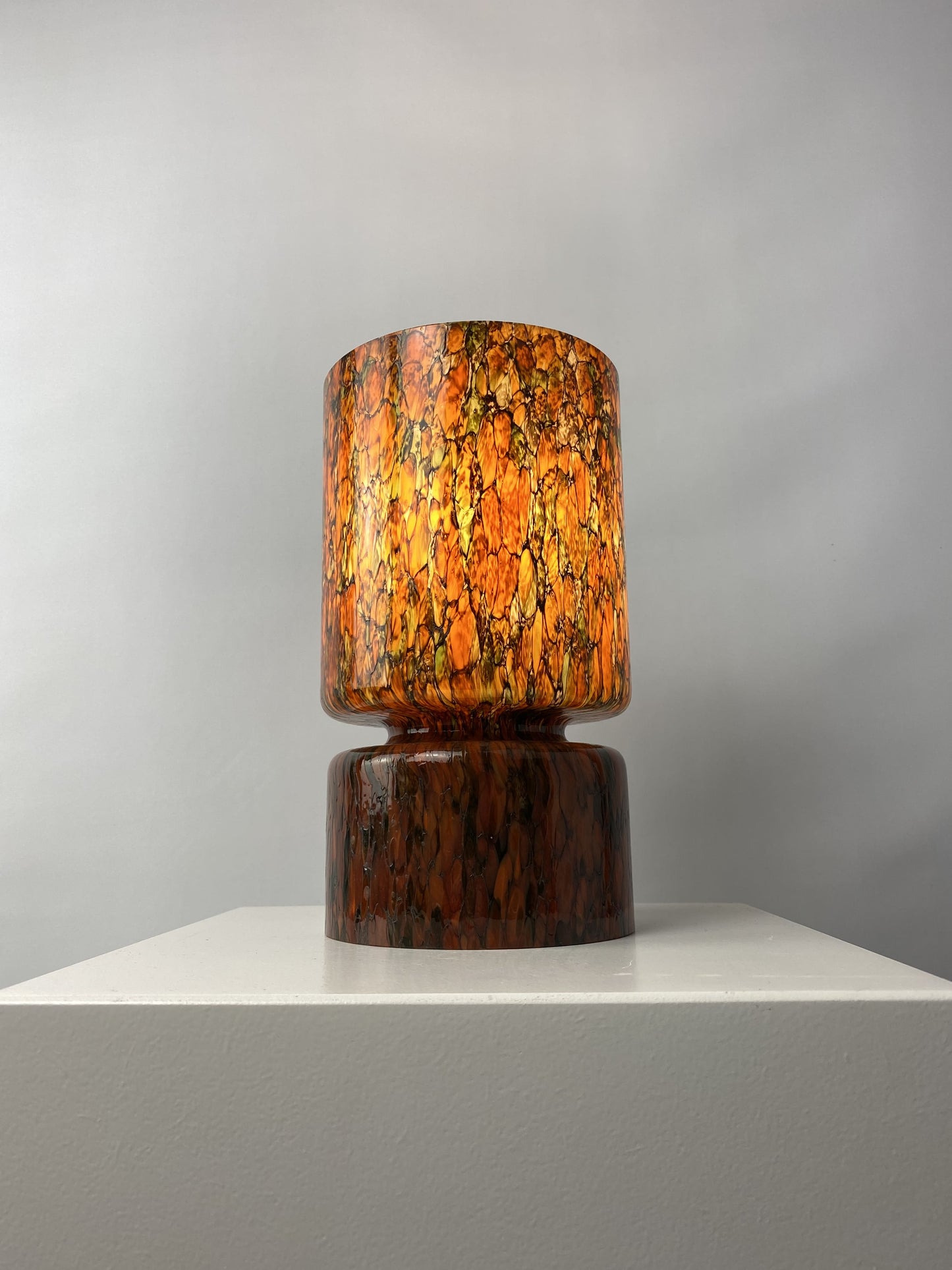 Rare mosaic style glass Peill and Putzler table lamp 1970