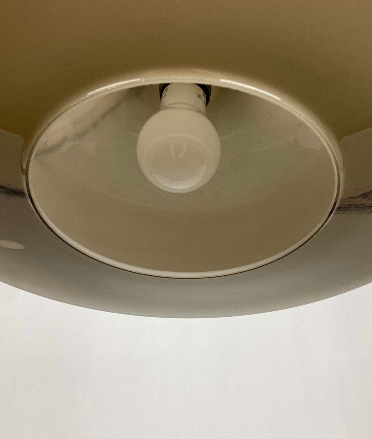 Large Brown glass UFO 'Cirrus' by Peill and Putzler pendant light XL 1970