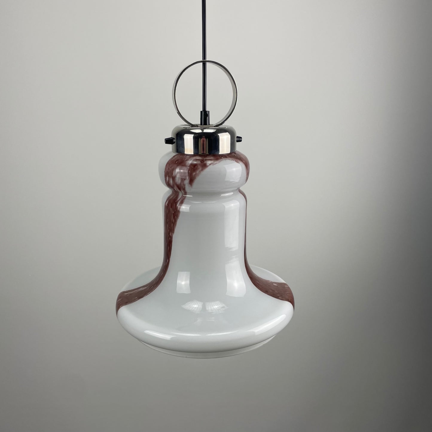 Trumpet shaped pendant light by Doria Leuchten 1960