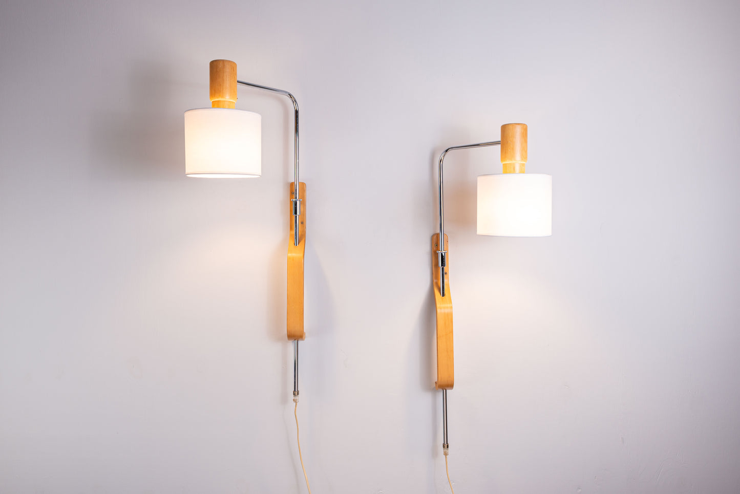 Rare pair of large wall lamps designed by Lars Bessfelt for Atelje Lyktan 1979