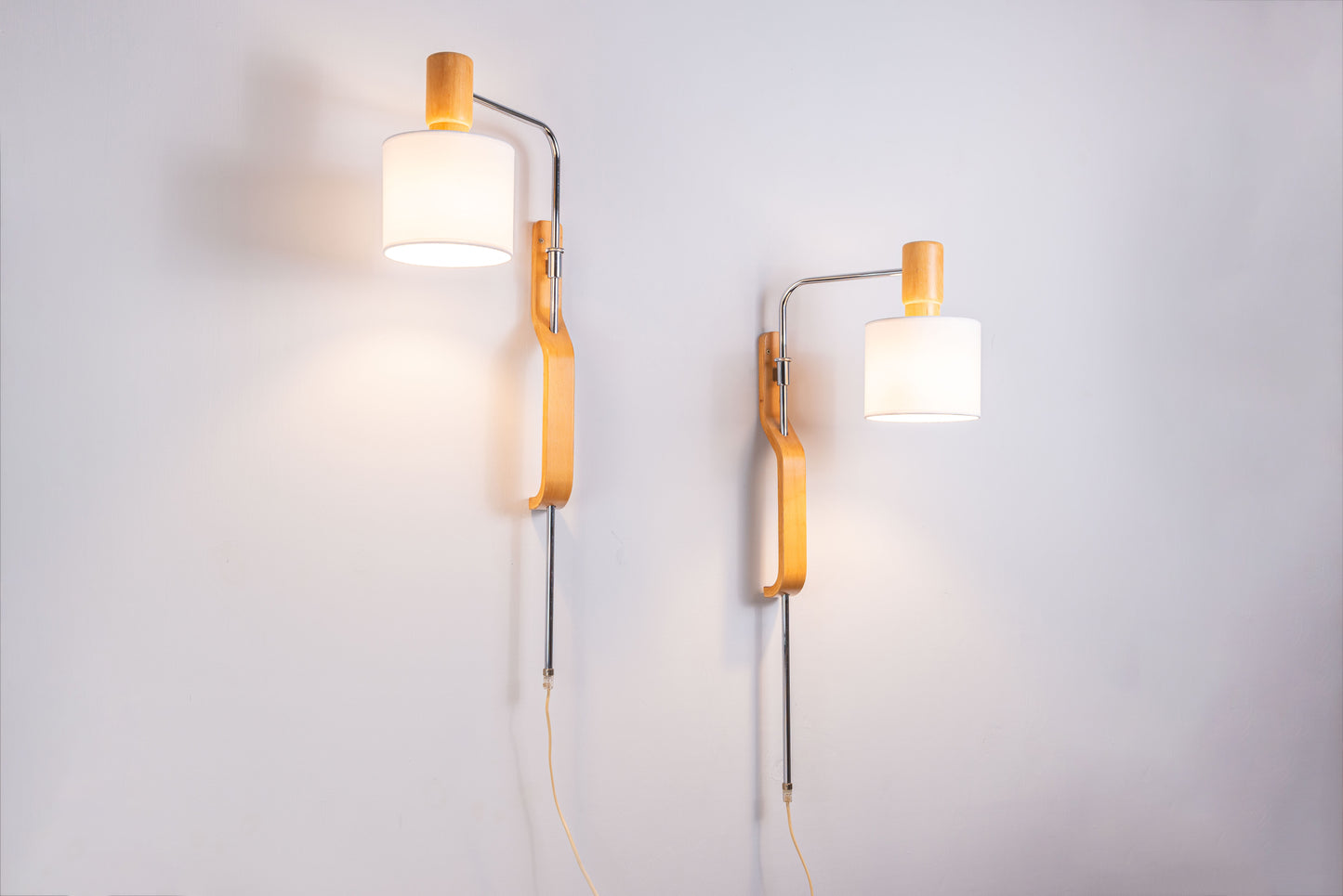 Rare pair of large wall lamps designed by Lars Bessfelt for Atelje Lyktan 1979