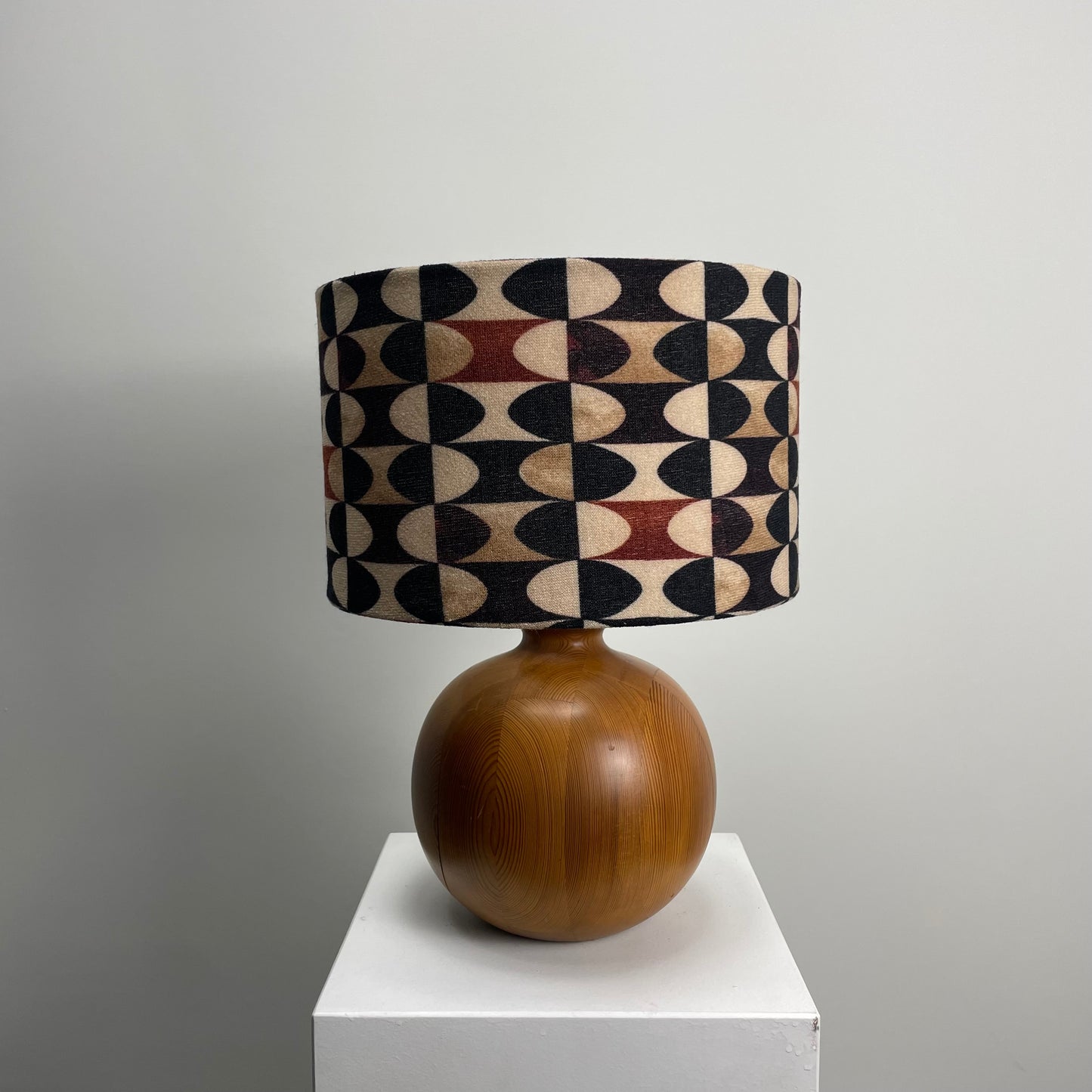 Danish teak wooden table lamp 1960