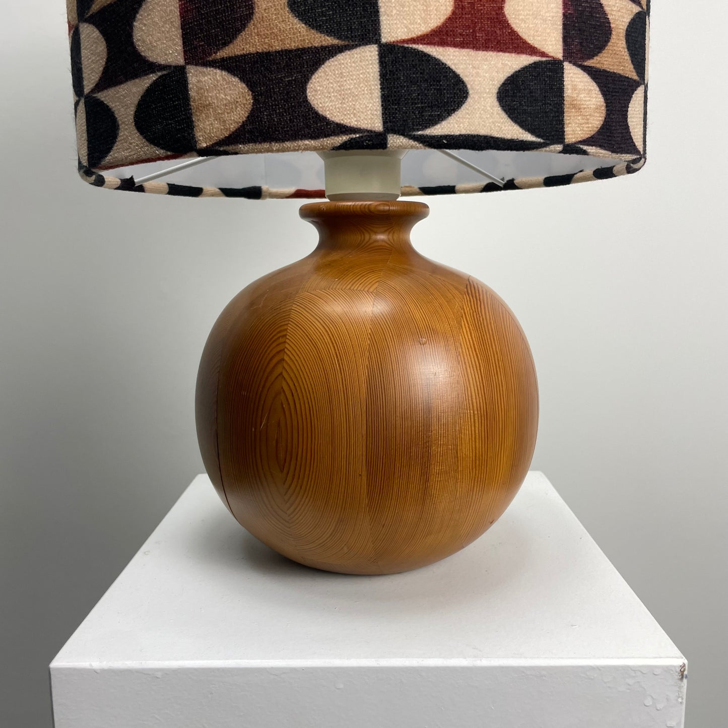 Danish teak wooden table lamp 1960