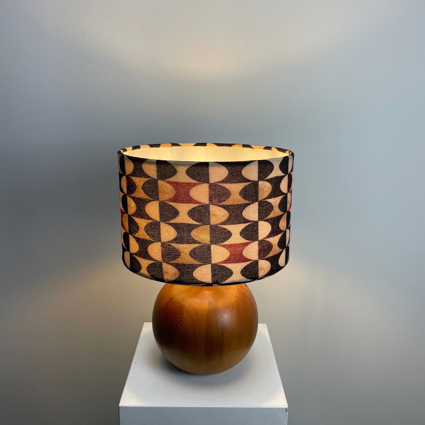 Danish teak wooden table lamp 1960