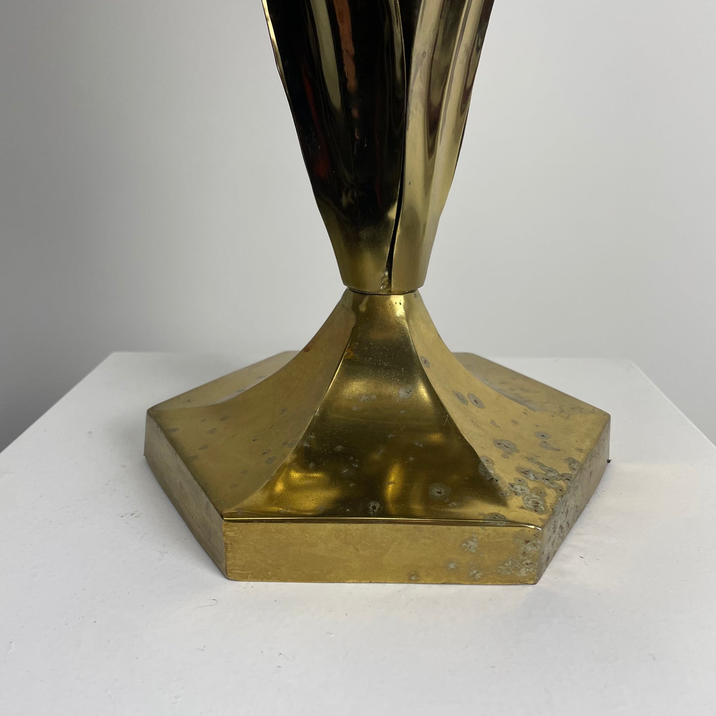 Hollywood Regency brass palm tree lamp 1960