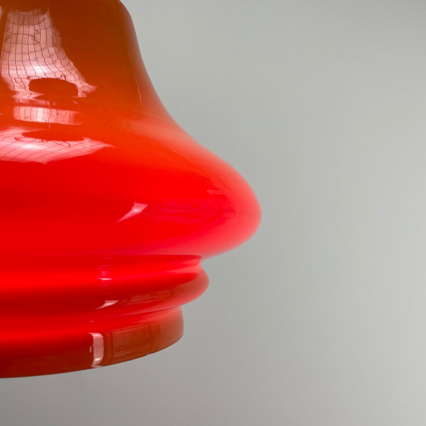 Glass orange pendant light from Germany 1960