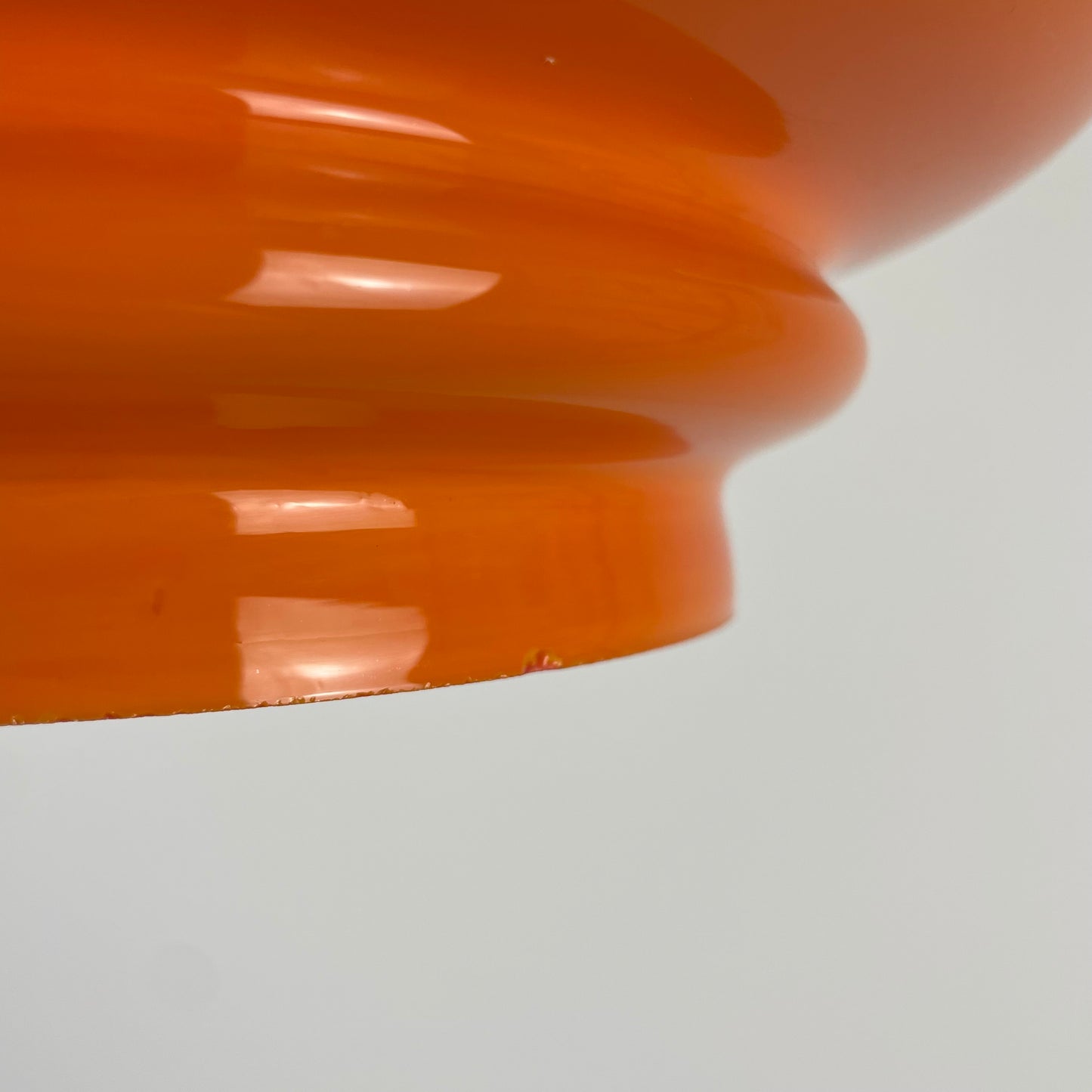 Glass orange pendant light from Germany 1960