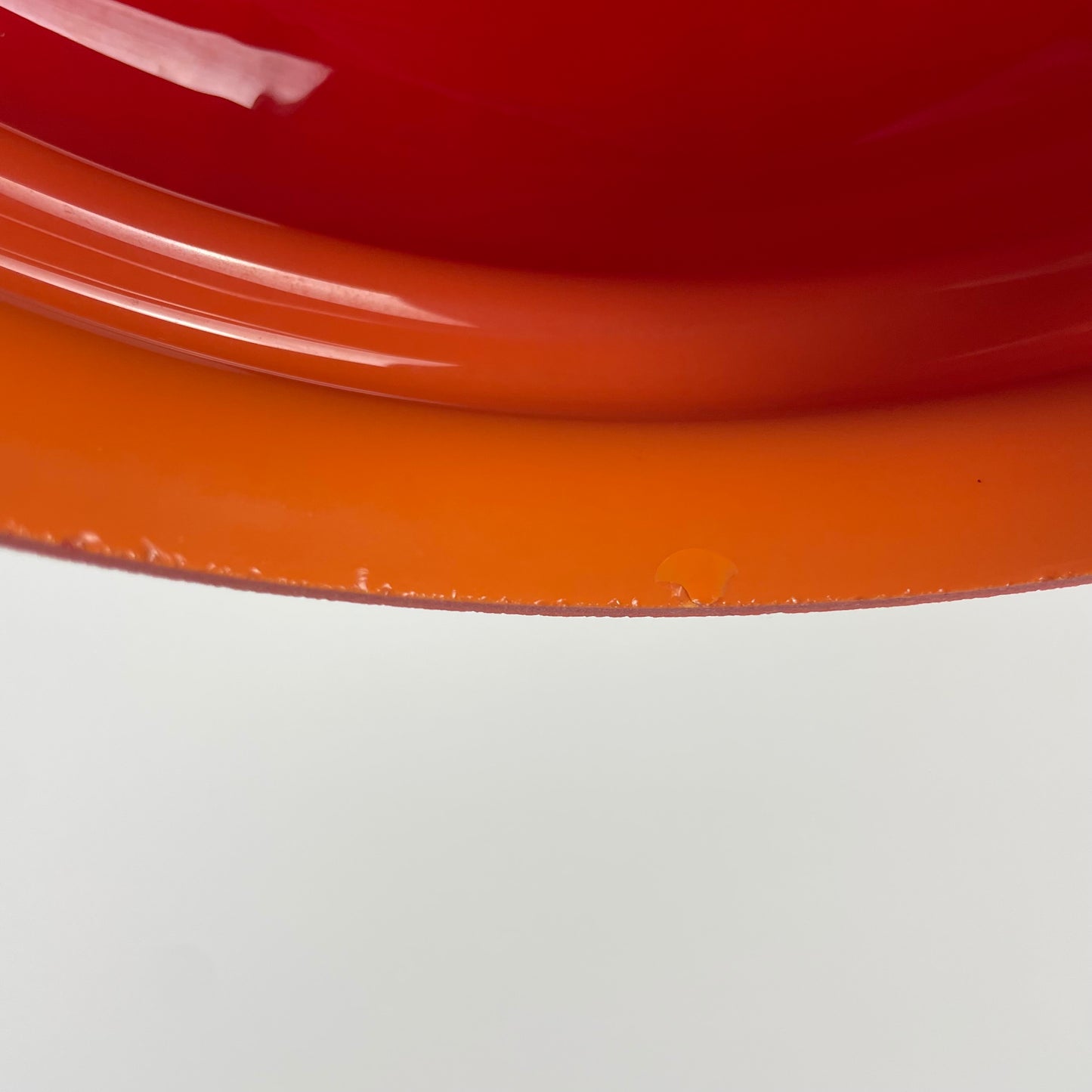 Glass orange pendant light from Germany 1960