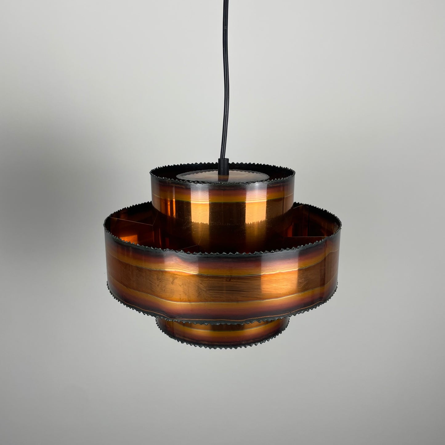 Pair of copper pendant lamps by Svend Aage Holm Sørensen 1960