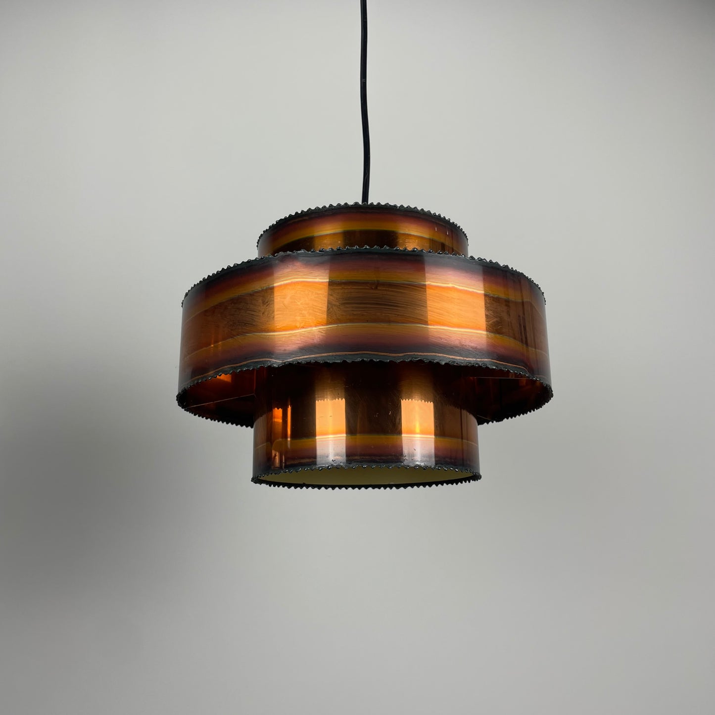 Pair of copper pendant lamps by Svend Aage Holm Sørensen 1960