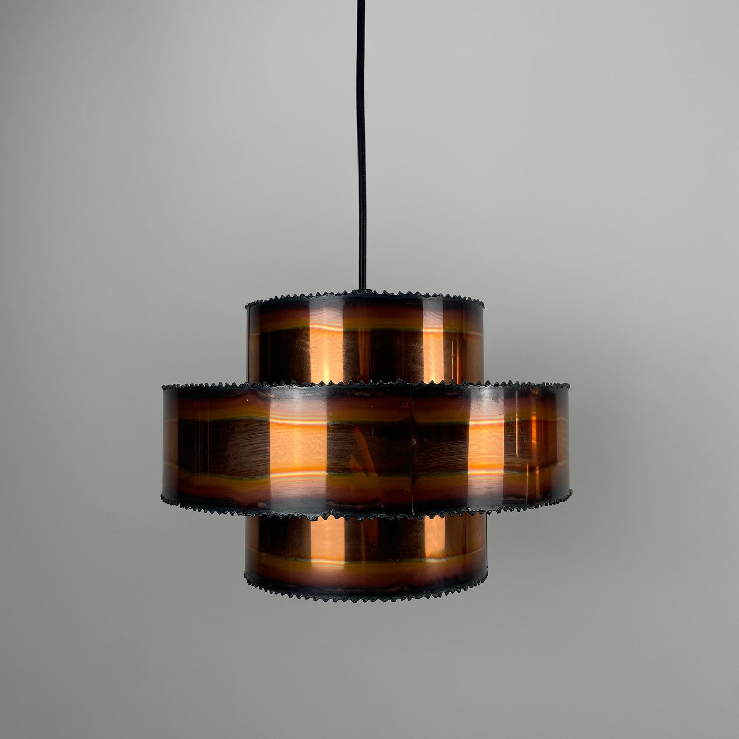 Pair of copper pendant lamps by Svend Aage Holm Sørensen 1960