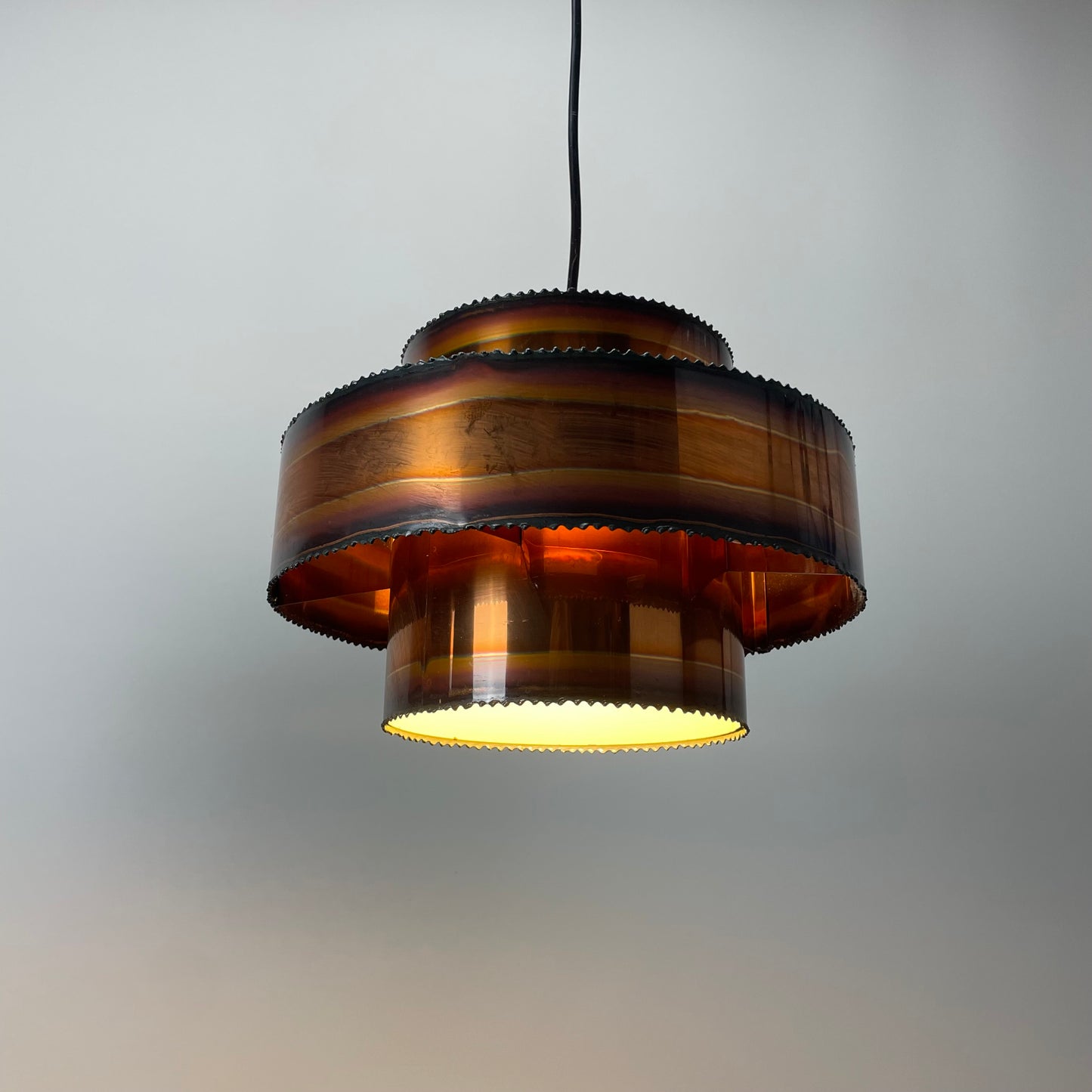 Pair of copper pendant lamps by Svend Aage Holm Sørensen 1960